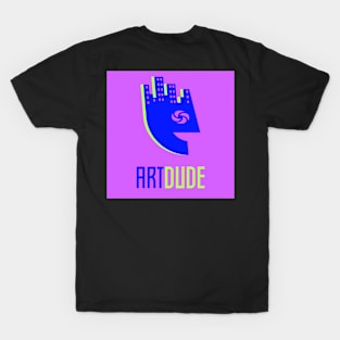 Art Dude on Purple T-Shirt